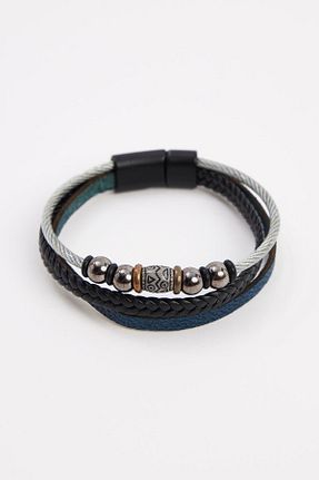 دستبند جواهر رنگی مردانه چرم خالص Tudors - کد 871327213