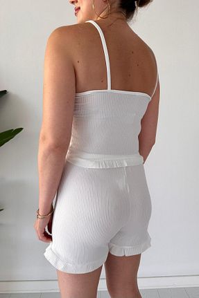 لباس سفید زنانه بافتنی MaziButik - کد 849412030