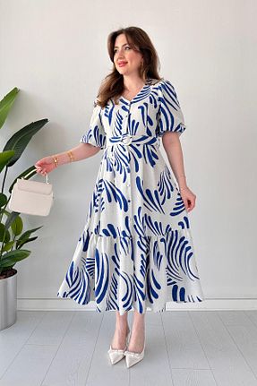 لباس آبی زنانه بافتنی MaziButik - کد 746798359