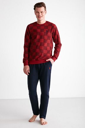 ست لباس راحتی قهوه ای مردانه طرح دار U.S. Polo Assn. - کد 752066548
