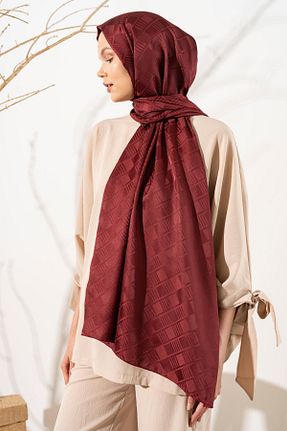 شال زرشکی زنانه پلی استر JAWEL - کد 871334470