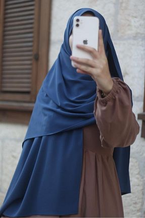 شال آبی زنانه ابریشم ANDE - کد 871338852