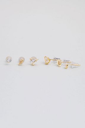 گوشواره نقره زرد زنانه 925 عیار So Chic - کد 871340888