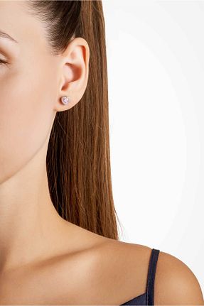 گوشواره نقره صورتی زنانه 925 عیار So Chic - کد 871340708