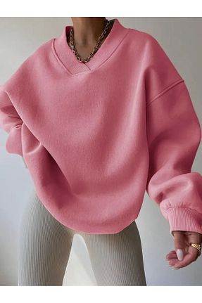 سوئیشرت صورتی زنانه ساده BENROMA - کد 871355092