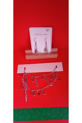 خلخال جواهر طوسی زنانه فلزی AyOn design - کد 871362706