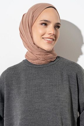 شال قهوه ای زنانه پلی استر JAWEL - کد 829587276