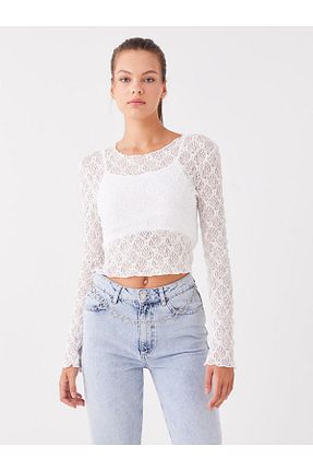 بلوز نباتی زنانه ساده LC Waikiki - کد 751560525
