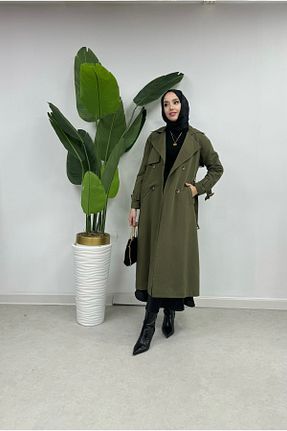 ترنچکت خاکی زنانه پلی استر Tesettür Diyarı - کد 871375983