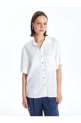 پیراهن سفید زنانه رگولار LC Waikiki - کد 852828198