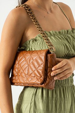 کیف دوشی قهوه ای زنانه چرم مصنوعی kayabags - کد 871409511