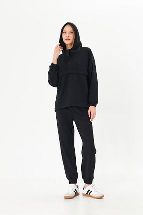 ست بالاتنه و پائین تنه مشکی زنانه بافتنی Irmak Kerekli - کد 871409618