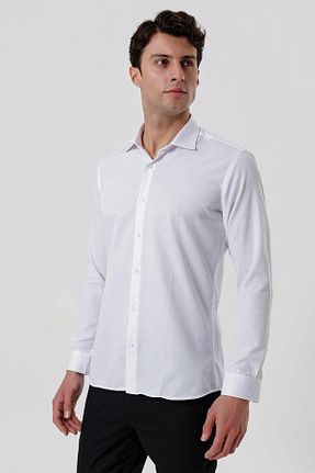 پیراهن سفید مردانه اسلیم فیت Efor - کد 700818784