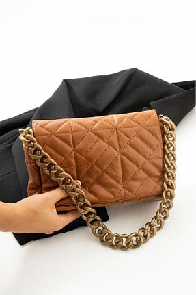 کیف دوشی قهوه ای زنانه چرم مصنوعی kayabags - کد 871409511
