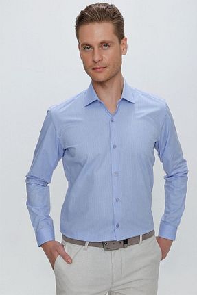 پیراهن آبی مردانه اسلیم فیت Efor - کد 646904434