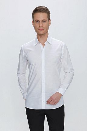 پیراهن سفید مردانه اسلیم فیت Efor - کد 646904445