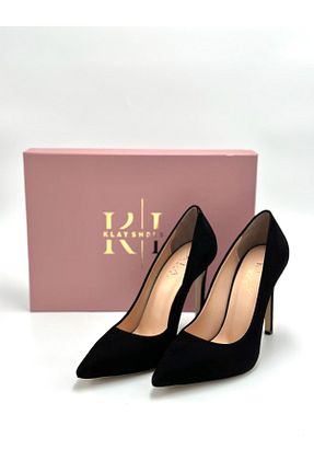 کفش پاشنه بلند کلاسیک مشکی زنانه چرم خالص Klay Shoes - کد 871409974