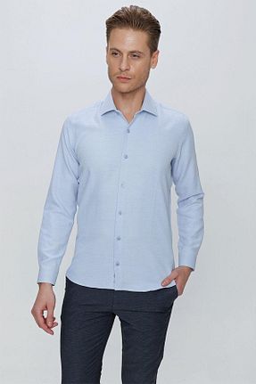 پیراهن آبی مردانه اسلیم فیت Efor - کد 647129413
