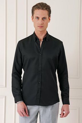 پیراهن مشکی مردانه اسلیم فیت Efor - کد 838494560