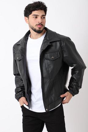 کاپشن مشکی مردانه اسلیم فیت ByTrend - کد 871428321