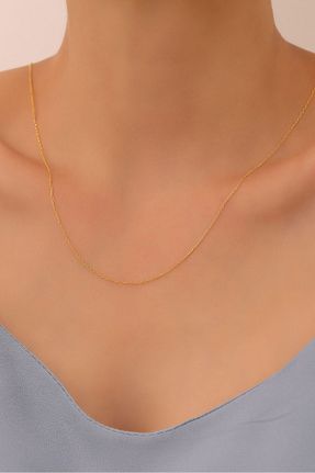 گردنبند نقره طلائی زنانه 925 عیار Nox Jewelry - کد 871401565