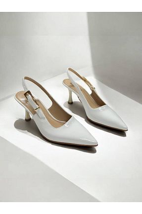 کفش استایلیتو سفید پاشنه نازک myshoes - کد 871522769