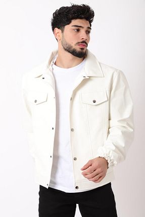 کاپشن سفید مردانه اسلیم فیت ByTrend - کد 871427591