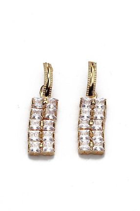 گوشواره جواهر طلائی لزران Modex - کد 6309560
