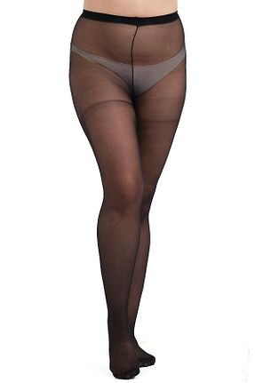 جوراب شلواری سایز بزرگ قهوه ای زنانه ساده C&CITY - کد 871446766