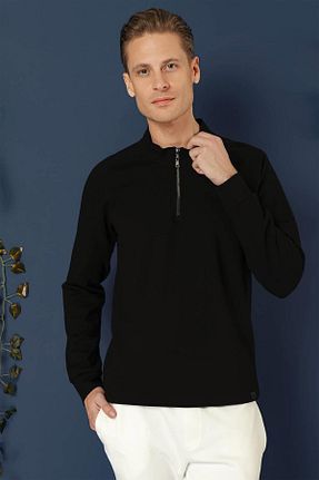 سوئیشرت مشکی مردانه ساده Efor - کد 871443893