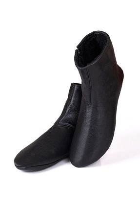 پاپوش مشکی زنانه چرم خالص fubileather - کد 871469080