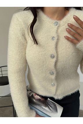 رویه سفید زنانه بافتنی Butik - کد 871469647