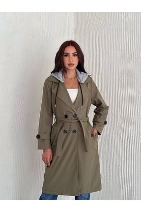 ترنچکت سبز زنانه پلی استر gozdefashion - کد 871452778
