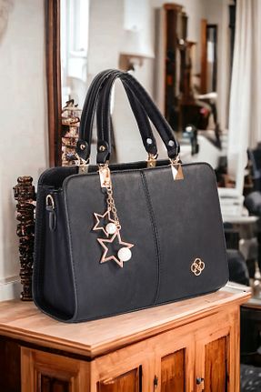 کیف دوشی مشکی زنانه چرم مصنوعی MOLDİVA - کد 847557140