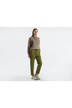 شلوار خاکی زنانه پارچه United Colors of Benetton - کد 871625243