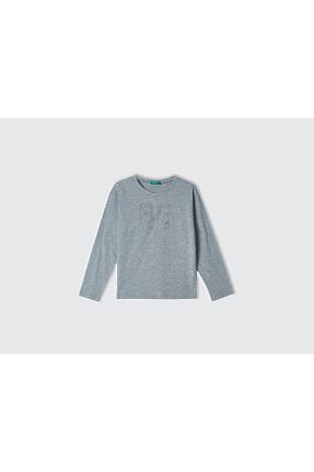 تیشرت طوسی بچه گانه رگولار United Colors of Benetton - کد 871678359