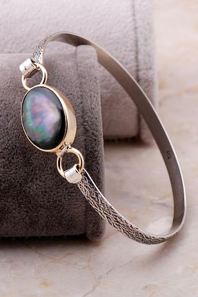دستبند نقره رنگی زنانه 925 عیار Sümer Telkari - کد 176521009