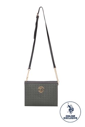 کیف پستچی خاکی زنانه چرم مصنوعی U.S. Polo Assn. - کد 648308678