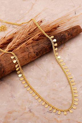 گردنبند نقره طلائی زنانه 925 عیار Sümer Telkari - کد 806924675