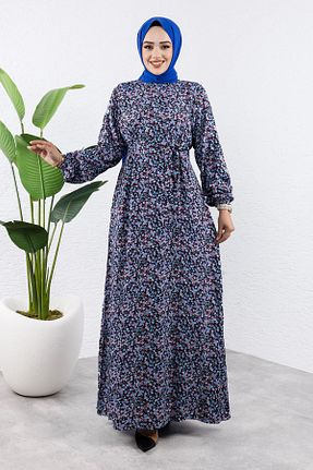 لباس حجاب سرمه ای زنانه رگولار Tesettür Dünyası - کد 871660368