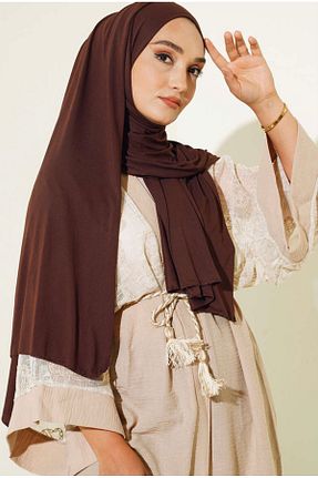 شال قهوه ای زنانه ویسکون ardün hijab - کد 871666127