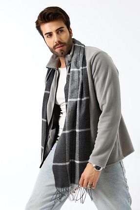 شال گردن طوسی مردانه اکریلیک kdm kadim tekstil - کد 871665647