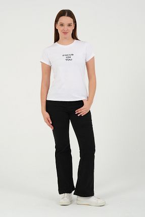 تیشرت سفید زنانه رگولار VALUE FASHION - کد 871670052