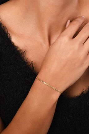 دستبند طلا زرد زنانه 14 عیار Bayar Gold - کد 62504320