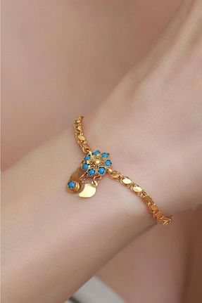 دستبند طلا زرد زنانه 14 عیار Bayar Gold - کد 305420071