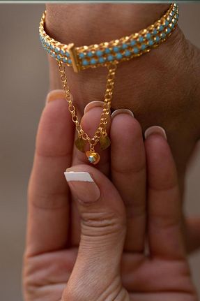 دستبند طلا زرد زنانه 14 عیار Bayar Gold - کد 62601039