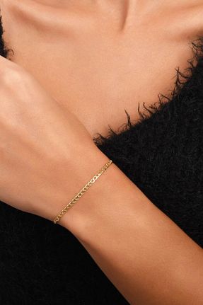 دستبند طلا زرد زنانه 14 عیار Bayar Gold - کد 62504320