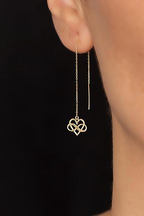 گوشواره طلا زرد زنانه 14 عیار Bayar Gold - کد 192220238
