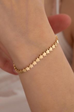 دستبند طلا زرد زنانه 14 عیار Bayar Gold - کد 225341142