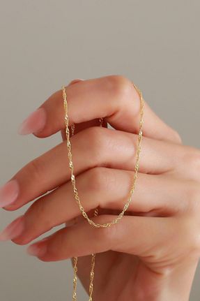 گردنبند طلا زرد زنانه 14 عیار Bayar Gold - کد 195527810